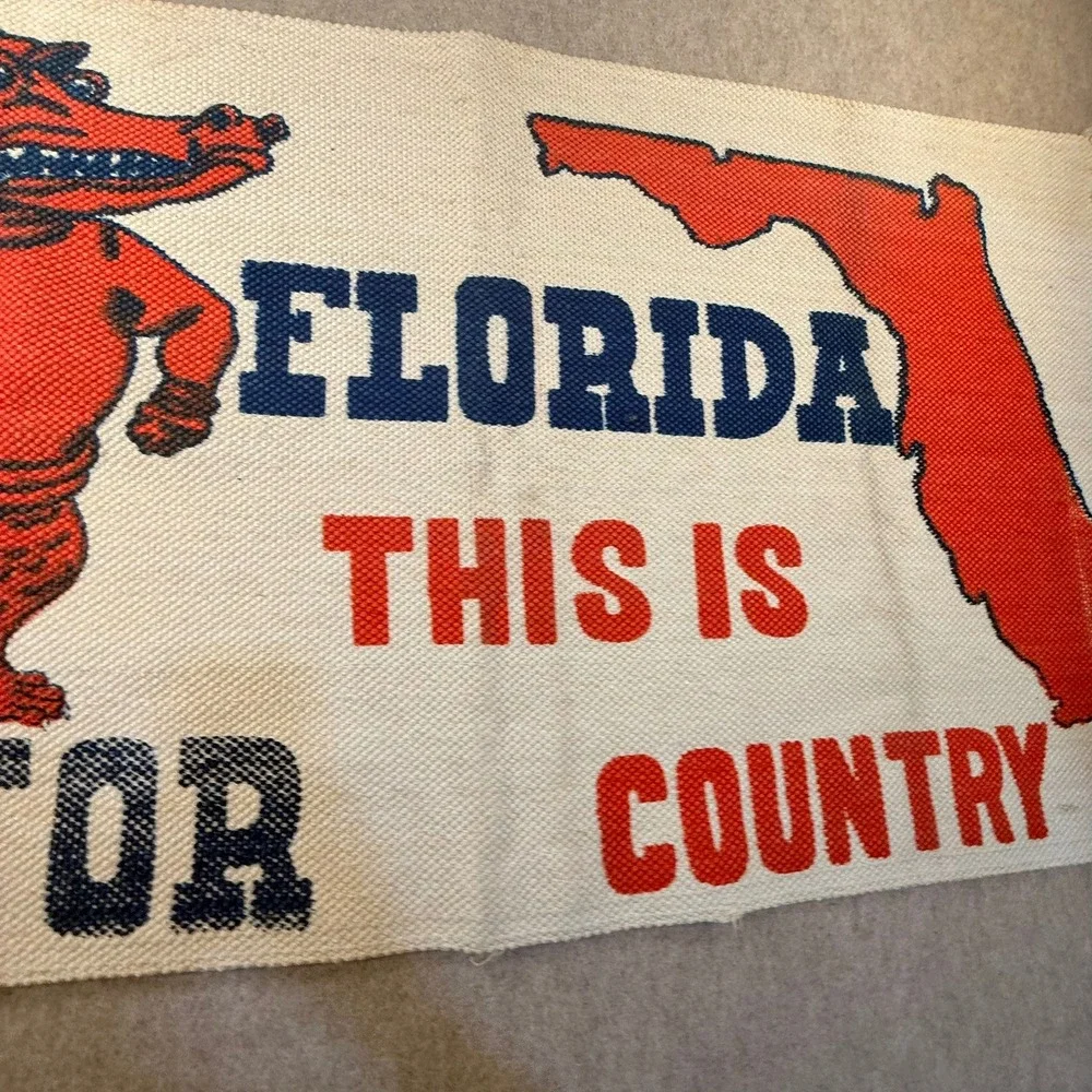 Vintage Florida Gators This Is Gator Country Woven Tapestry Rug Wall Hanging